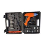 45-Piece Cordless Rechargeable Screwdriver Set with LED Light & Toolkit