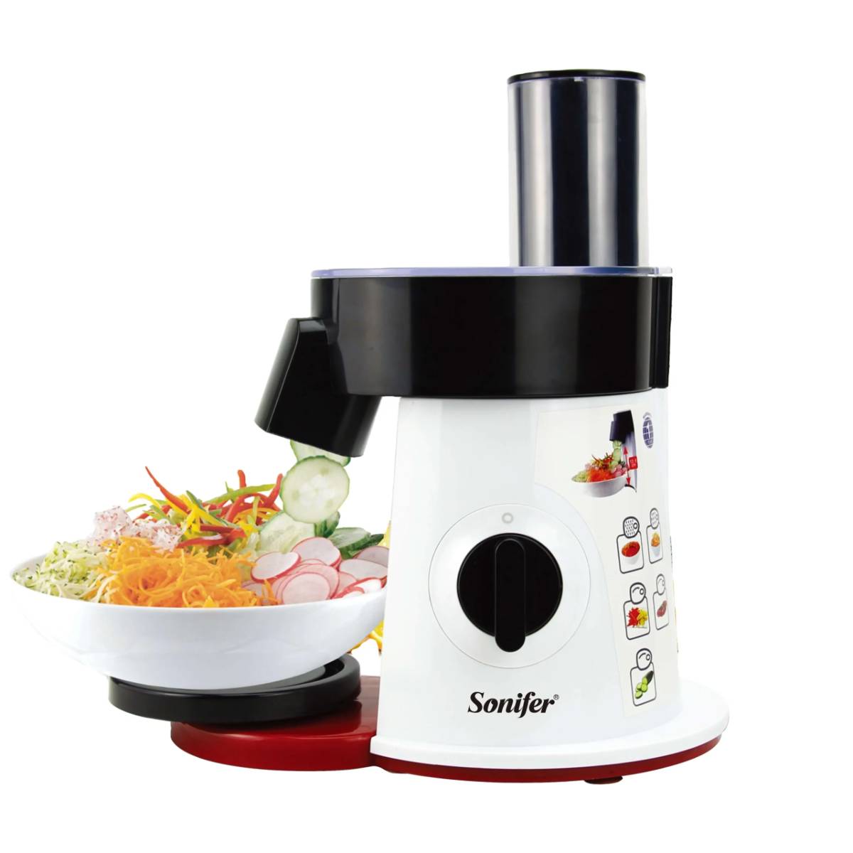sonifer-sf-5505-electric-salad-maker-vegetable-sli-1.jpeg Sonifer SF-5505 Electric Salad Maker & Vegetable Slicer - 200W - Image 1
